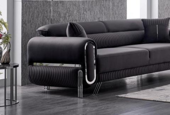Luxury Sofa 3 Seat Living room Upholstery Textile Furniture Modern Couch 230cm