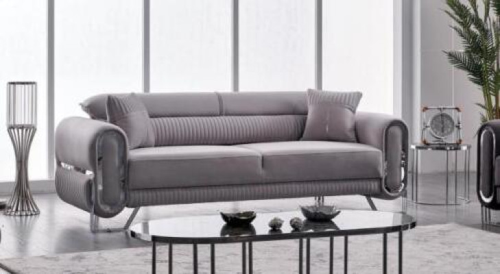 Sofa 3 Seat Textile Furniture Style Modern Living room Upholstered Sofa Luxury Couch