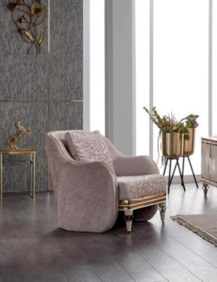 Modern Armchair Living room Style Upholstery Fabric Textile Furniture Relax Club