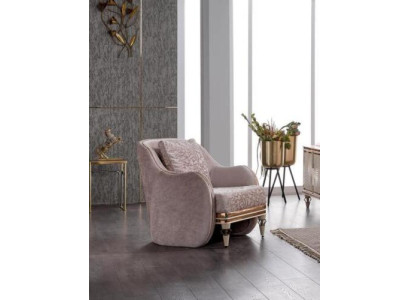 Modern Armchair Living room Style Upholstery Fabric Textile Furniture Relax Club
