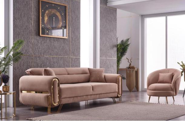 Complete Living room 2 piece sofa set 3+1 seater luxury upholstered set new