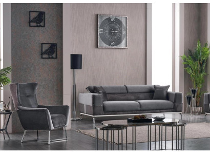 Sofa Set 2 pcs Living room Complete Sofa set 3+1 Seater Upholstery Furniture Textile