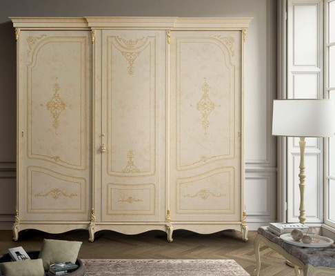 Wardrobe Wardrobe Baroque Style Classic Furniture Bedroom Cabinets Wood