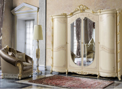 Bedroom Furniture Italy Wooden Cabinet Wardrobe Real wood Wardrobe