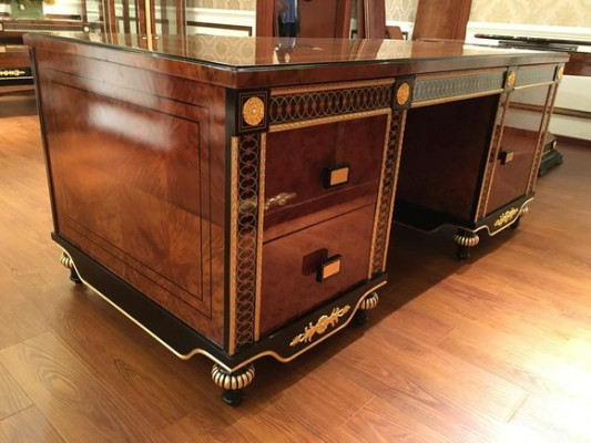 Classic r Desk Tables Polished High Gloss Baroque Rococo