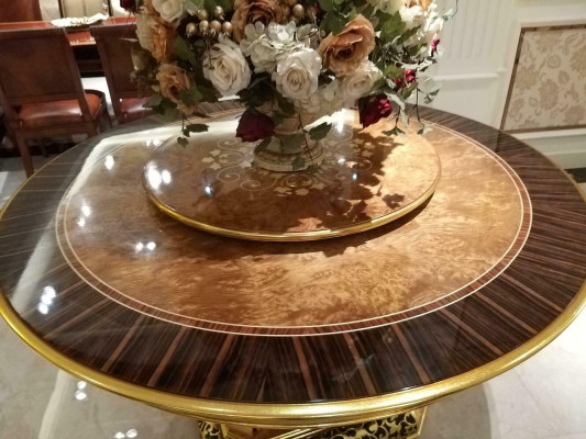 Round Tables Round Dining room Round Designer Table Wood High Gloss 150cm Furniture new