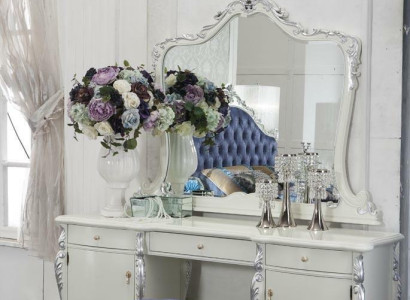 3pcs. Set Bedroom Dressing table Chest of drawers Sideboard + Mirror + Stool Baroque