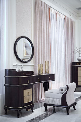 Bedroom Dressing table Stool Mirror Stool Modern Furniture Decoration 3pcs.