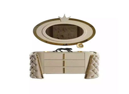 Dressing table Mirror Luxury Console Chest of drawers Bedroom Wood Modern Design