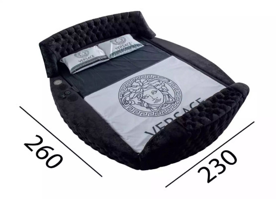 Black Chesterfield Bed Design Upholstery Furniture Hotel Luxury Beds Lift Media