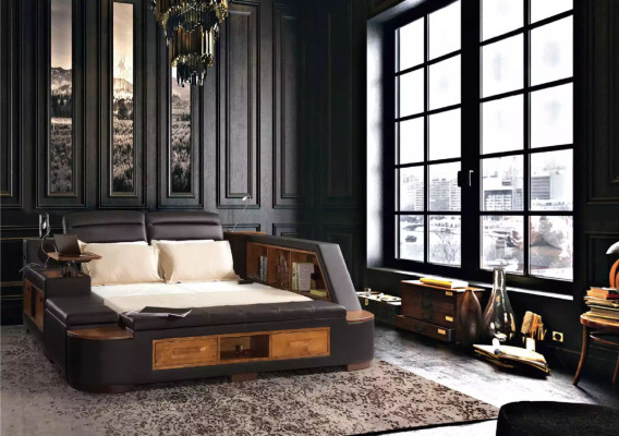 Multifunction Bed Double Beds Modern Bed frame Beds 180x200cm Hotel new