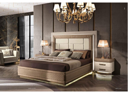 Bed Bed Frame Wood Double Bedroom Modern Double bed Furniture Luxury Beds