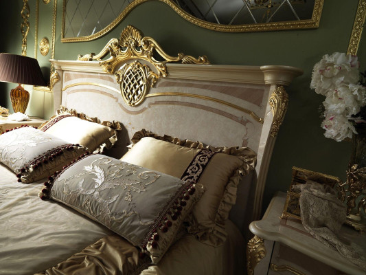 Bedroom furniture set - Bed with two bedside tables in a modern design