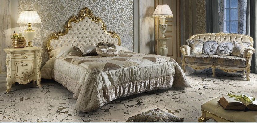 Bed 2x Bedside table 3 pcs. Bedroom Set Designer Hotel Beds Suite new