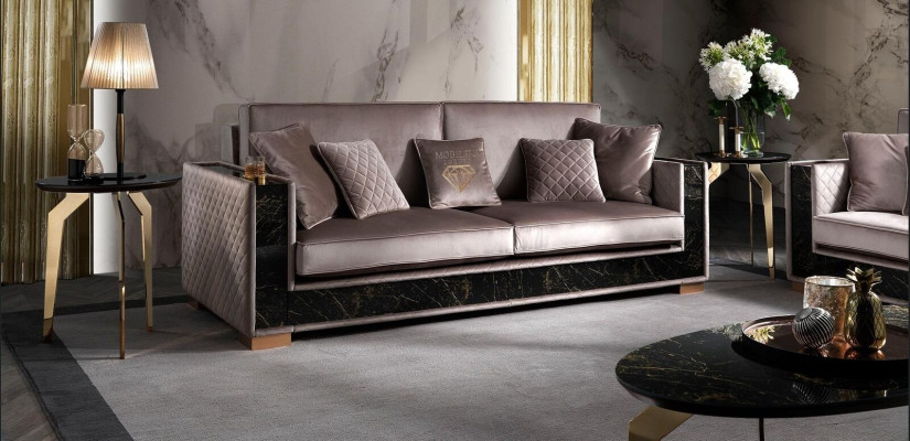 Sofa Three Seater Couch Upholstery Design Seat Sofas Room Furniture Fabric 3er Modern