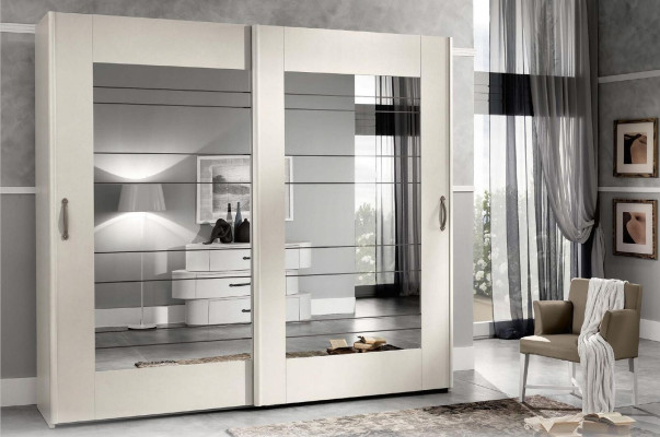 Luxury Wardrobe with Sliding Doors Bedroom Wardrobe Cabinets Wood Modern