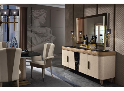Furniture Chests of drawers Wardrobe Design Luxury Sideboard 2-piece. Chest of drawers with Mirror Console