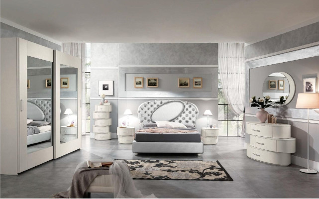 Luxury Wardrobe with Sliding Doors Bedroom Wardrobe Cabinets Wood Modern
