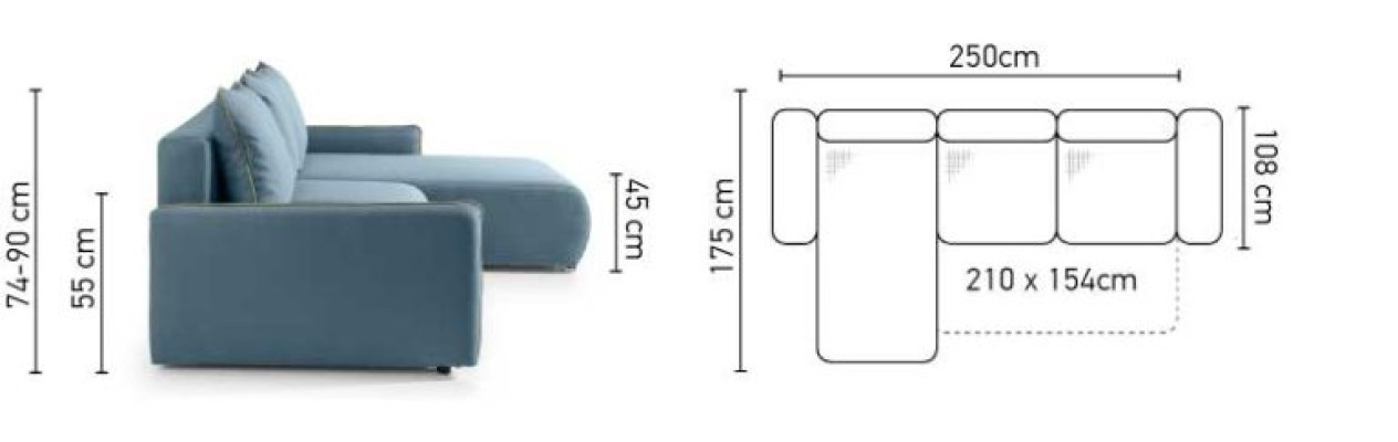 Corner sofa Sofa bed Sofa Couch Upholstery Corner suite Bed function Seat Couches new
