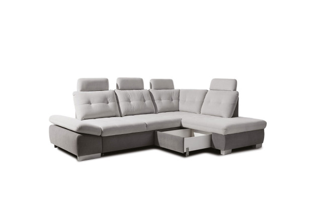 Textile Corner sofa Sofa Couch Upholstery Corner Suite Fabric Sleep Living landscape new
