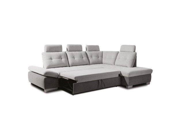 Textile Corner sofa Sofa Couch Upholstery Corner Suite Fabric Sleep Living landscape new