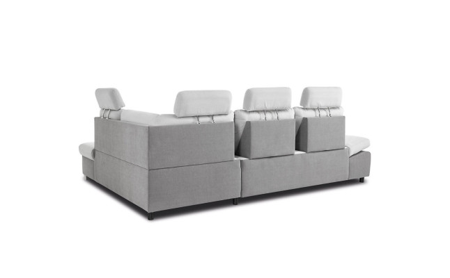 Textile Corner sofa Sofa Couch Upholstery Corner Suite Fabric Sleep Living landscape new