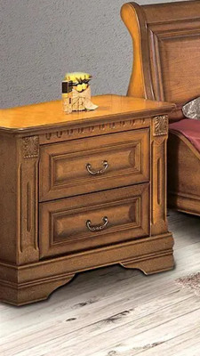 2x Set Classic Bedside tables Bedside table NachConsoles Table Solid Wood OSZN